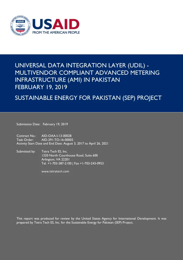 Universal Data Integration Layer (UDIL) - Multivendor Compliant Advanced Metering Infrastructure in Pakistan