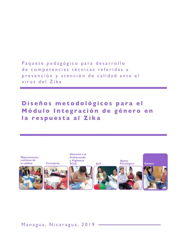 Paquete pedagógico para desarrollo de competencias técnicas referidas a prevención y atención de calidad ante el virus del Zika