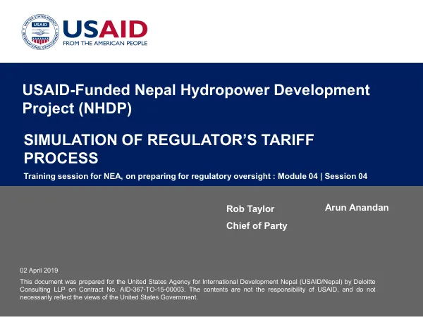 USAID-Funded Nepal Hydropower Development Project (NHDP)