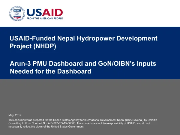 USAID-Funded Nepal Hydropower Development Project (NHDP)