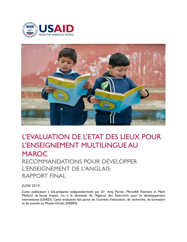 L’Évaluation de l’État des Lieux pour l’Enseignement Multilingue au Maroc: Recommandations pour Développer l’Enseignement de l’Anglais