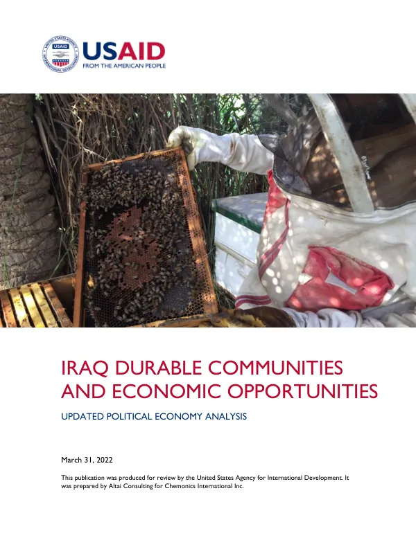 Durable Communities and Economic Opportunities; Updated Political Economy Analysis, Governorate and Sectoral Findings