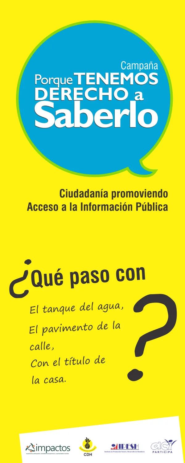 Campaña - Porque tenemos derecho a saberlo