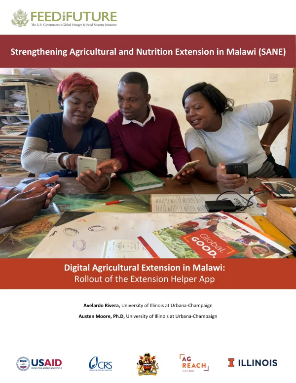 Strengthening Agricultural and Nutrition Extension in Malawi (SANE): Digital Agricultural Extension in Malawi: Rollout of the Extension Helper App