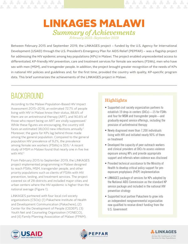 Final Report: LINKAGES Project in Malawi