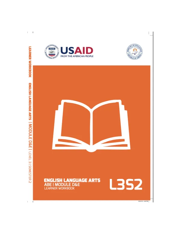 Accelerated Quality Education Teacher Guides and Learner Workbooks Series, English Language Arts, Level 3, Semester 2