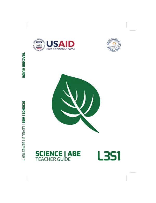 Accelerated Quality Education Teacher Guides and Learner Workbooks Series, Science, Level 3, Semester 1