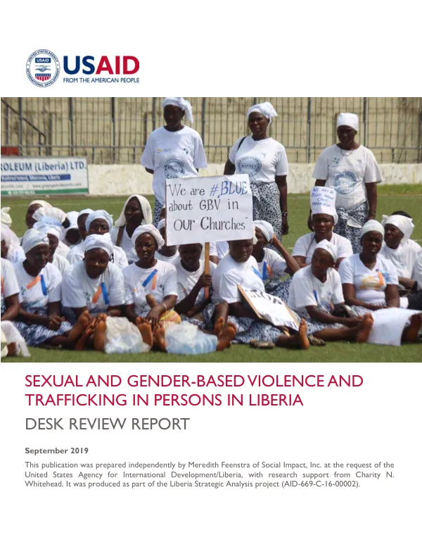 Sexual and Gender-Based Violence and Trafficking in Persons in Liberia Desk Review Report