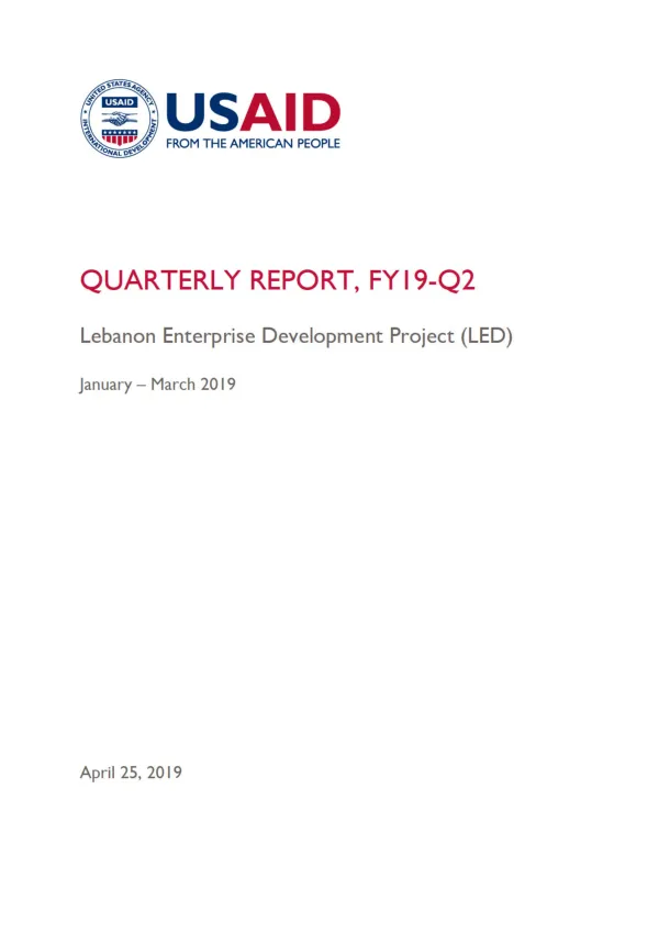 LED Quarterly Report, FY19-Q2
