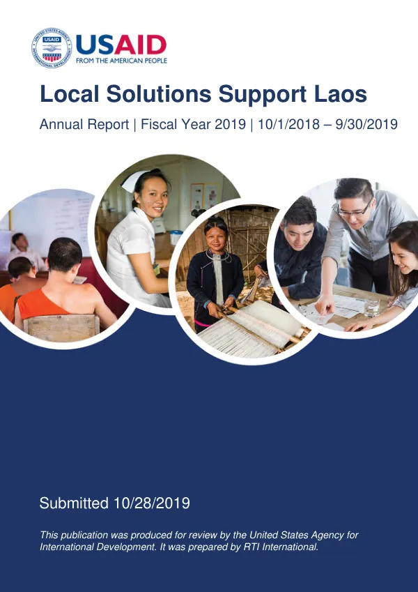 Local Solutions Support for Laos FY19 Annual Report