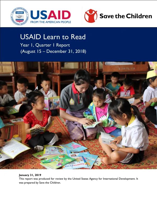 USAID Learn to Read 1Q2019 Quarterly Report