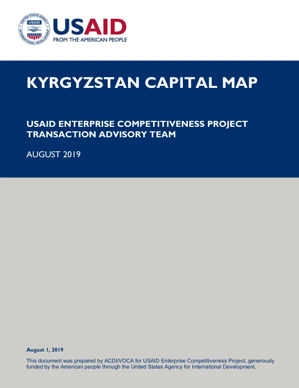Kyrgyzstan Capital Map, August 2019