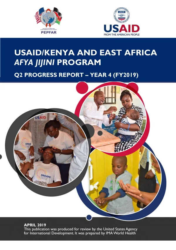 Q2 Progress Report – Year 4 (FY2019) for USAID/Kenya and East Africa Afya Jijini Program