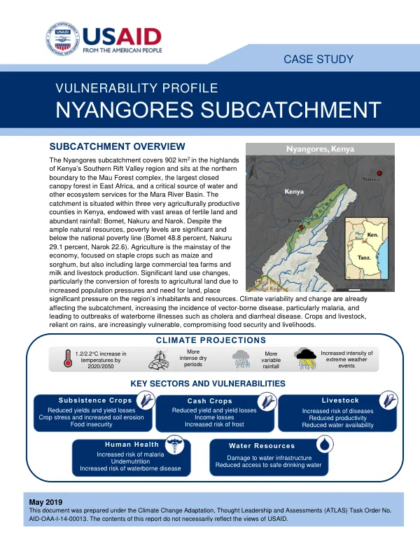 Vulnerability Profile: Nyangores Subcatchment