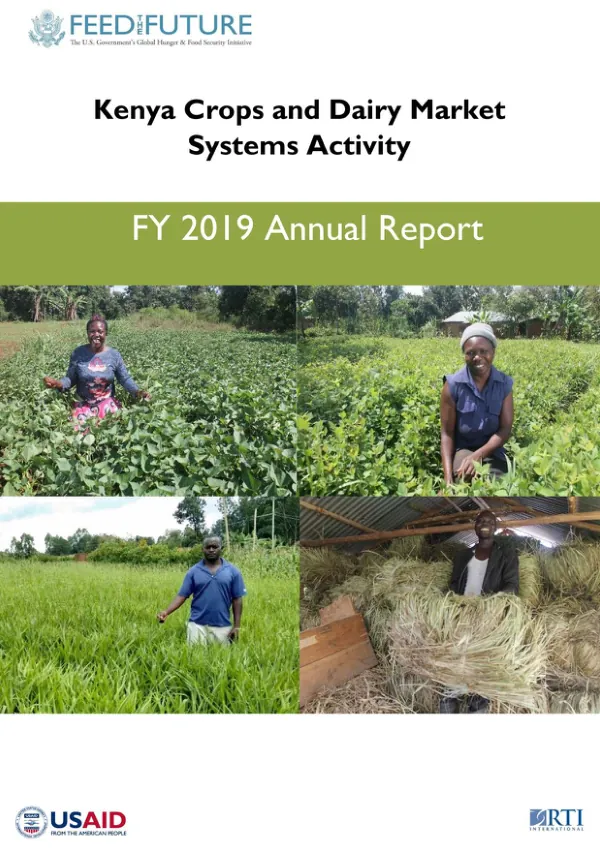 USAID-Kenya Crops and Dairy Market Systems Activity Annual Report, FY 2019