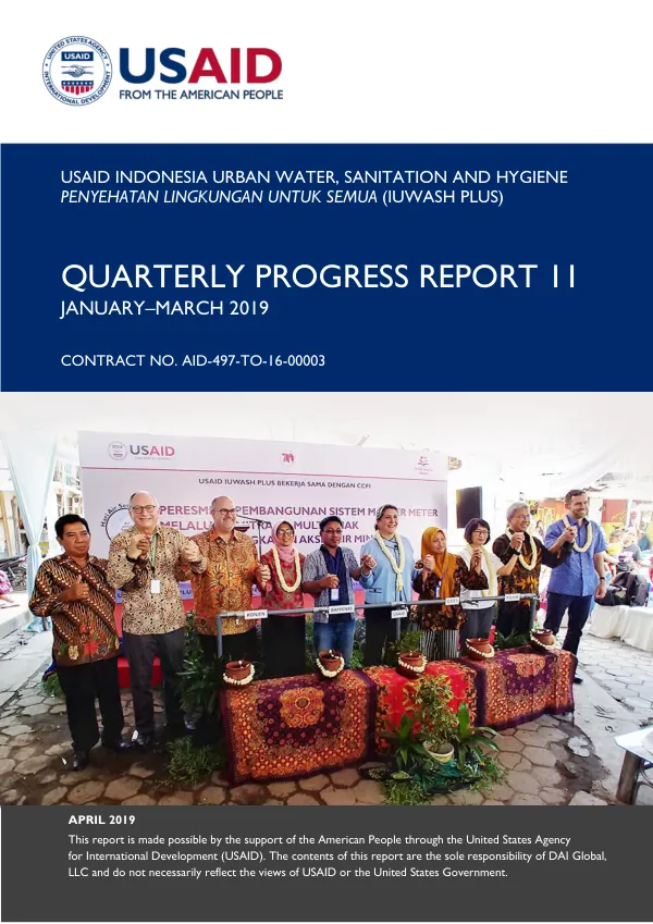 Quarterly Progress Report 11: January–March 2019