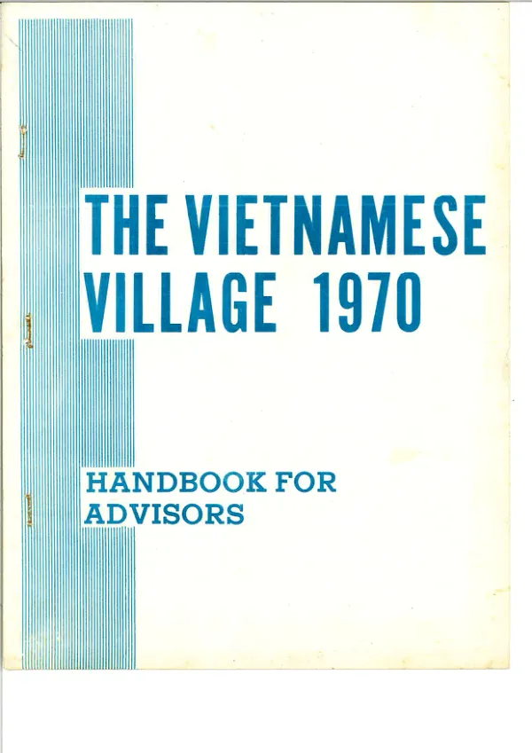 The Vietnamese village 1970 : handbook for advisors
