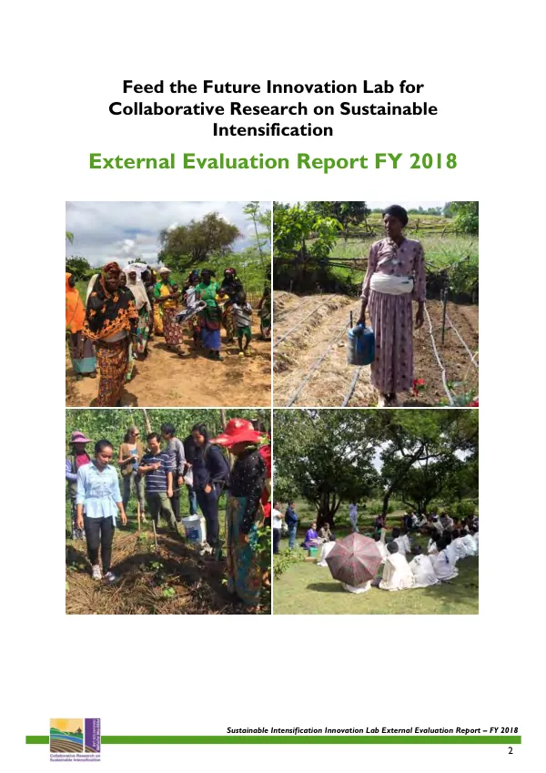 Feed the Future Innovation Lab for collaborative research on sustainable intensification : external evaluation report FY 2018