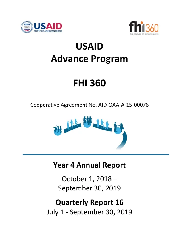Year 4 Annual Report: Advance Program