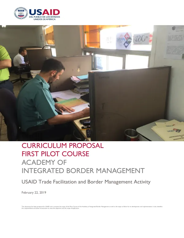 Curriculum Proposal for the 1st Pilot Course of the Academy of Integrated Border Management