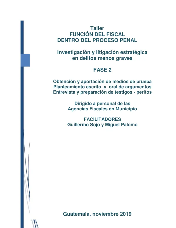 Taller Función del Fiscal dentro del Proceso Penal