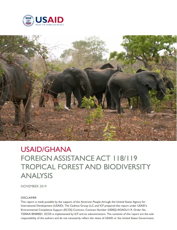 USAID/GHANA Foreign Assistance Act 118/119 Tropical Forest and Biodiversity Analysis