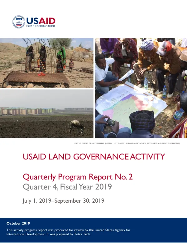 USAID Land Governance Activity Quarterly Report, Q4 FY19