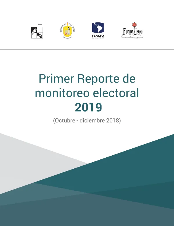 Primer Reporte de Monitoreo Electoral 2019 (octubre - diciembre 2018)