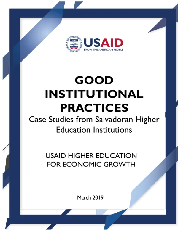 Good Institutional Practices – Case Studies from Salvadoran Higher Education Institutions