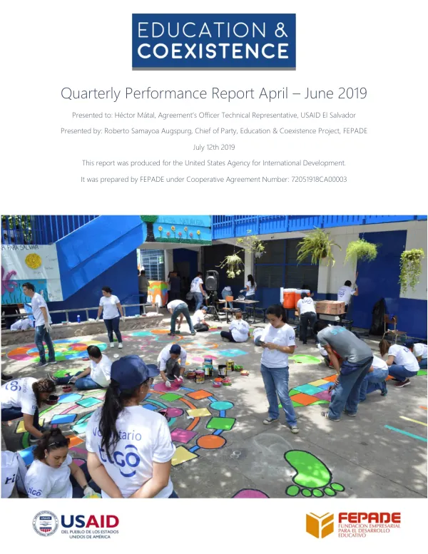 Quarterly Performance Report April – June 2019