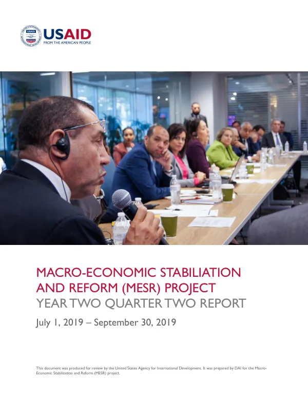 Macro-Economic Stabilization and Reform (MESR) Project Year Two Quarter Two Report
