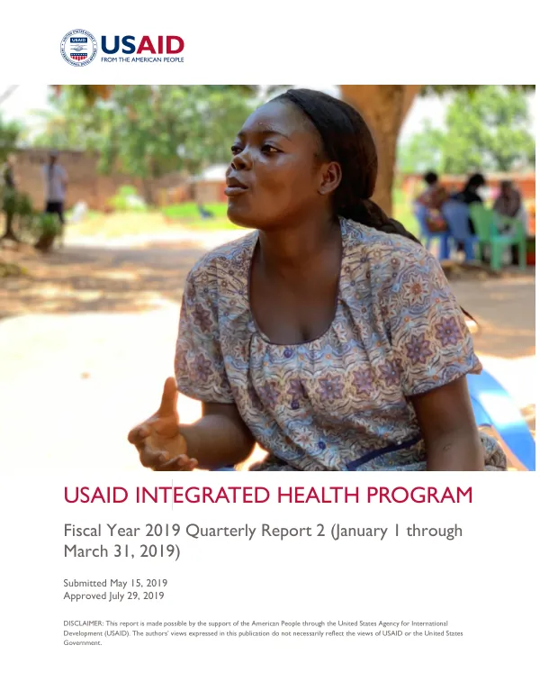 USAID Integrated Health Program: Fiscal Year 2019 Quarterly Report 2
