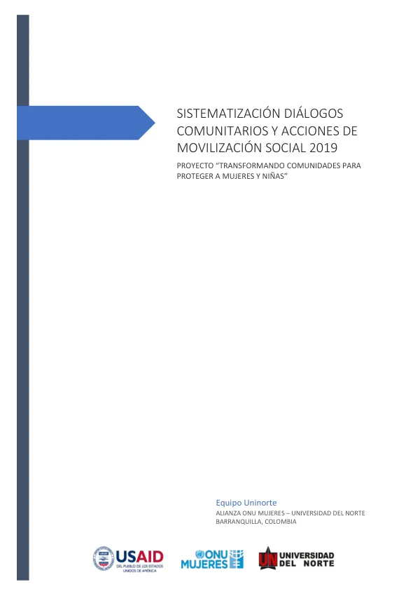 SISTEMATIZACIÓN DIÁLOGOS COMUNITARIOS Y ACCIONES DE MOVILIZACIÓN SOCIAL 2019