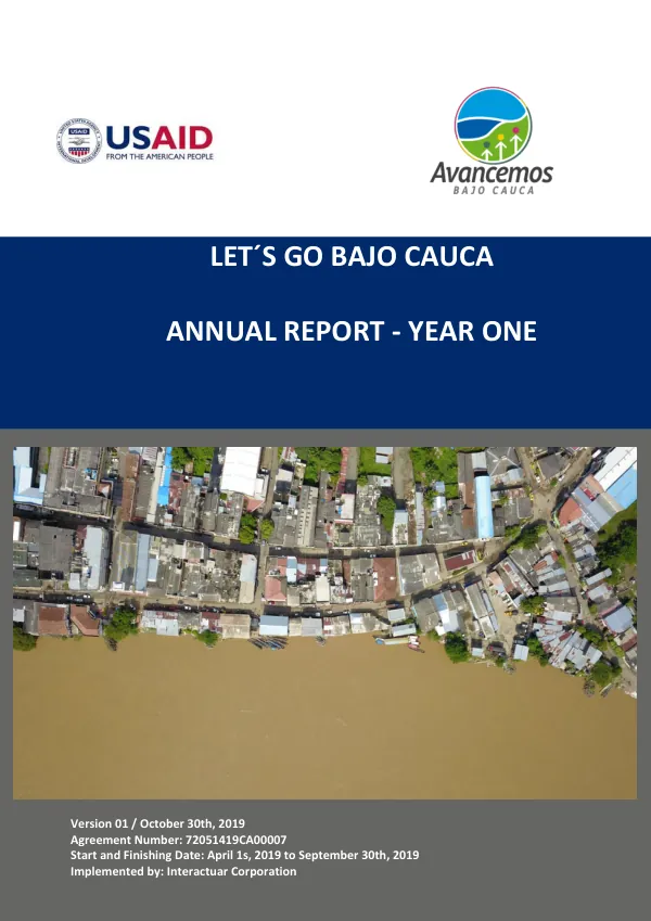 Annual Report - Year One: Let's Go Bajo Cauca