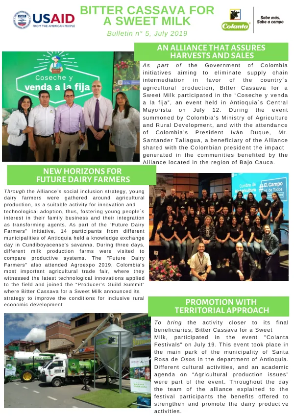 Bitter Cassava for a Sweet Milk: Bulletin n° 5, July 2019