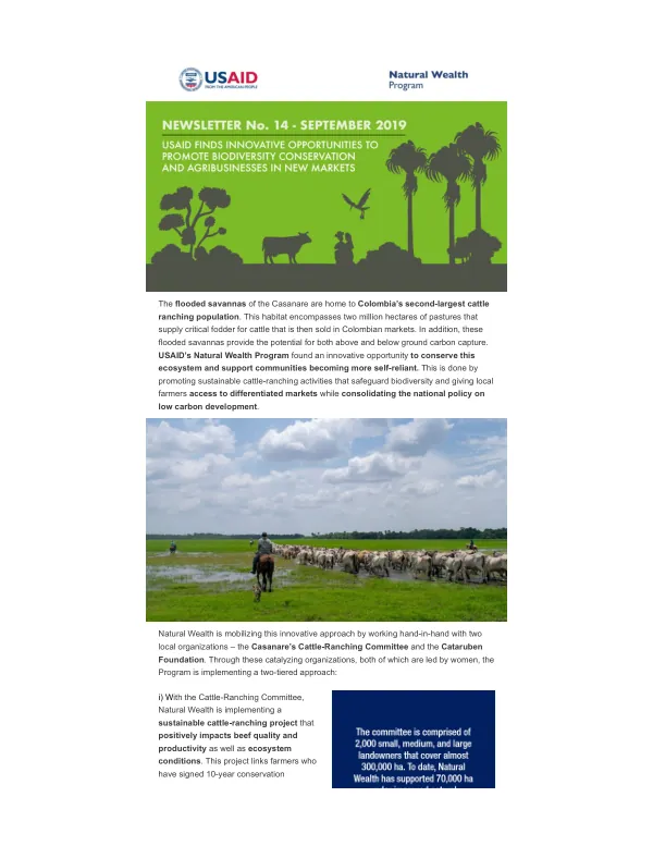 USAID finds innovative opportunities to promote biodiversity conservation in Colombia