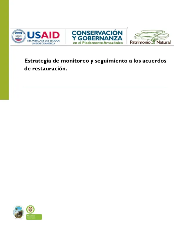 Estrategia de monitoreo y seguimiento a los acuerdos de restauración