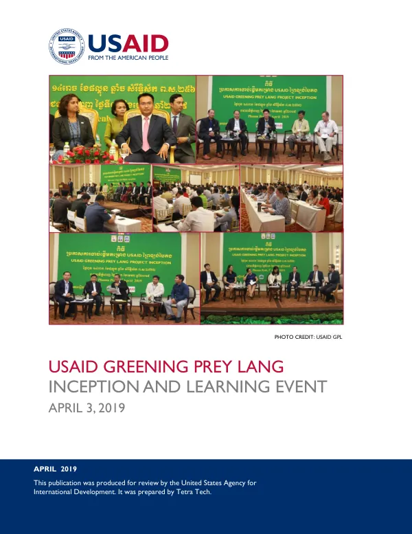 USAID Greening Prey Lang: Inception and Learning Event