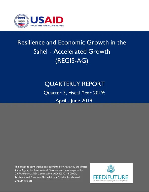 Resilience and Economic Growth in the Sahel - Accelerated Growth Quarterly Report