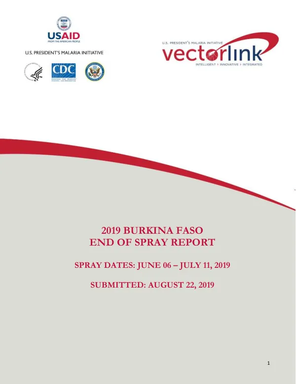 2019 Burkina Faso End of Spray Report