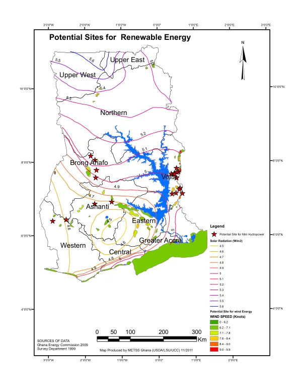 Potential Sites for Renewable Energy in Ghana