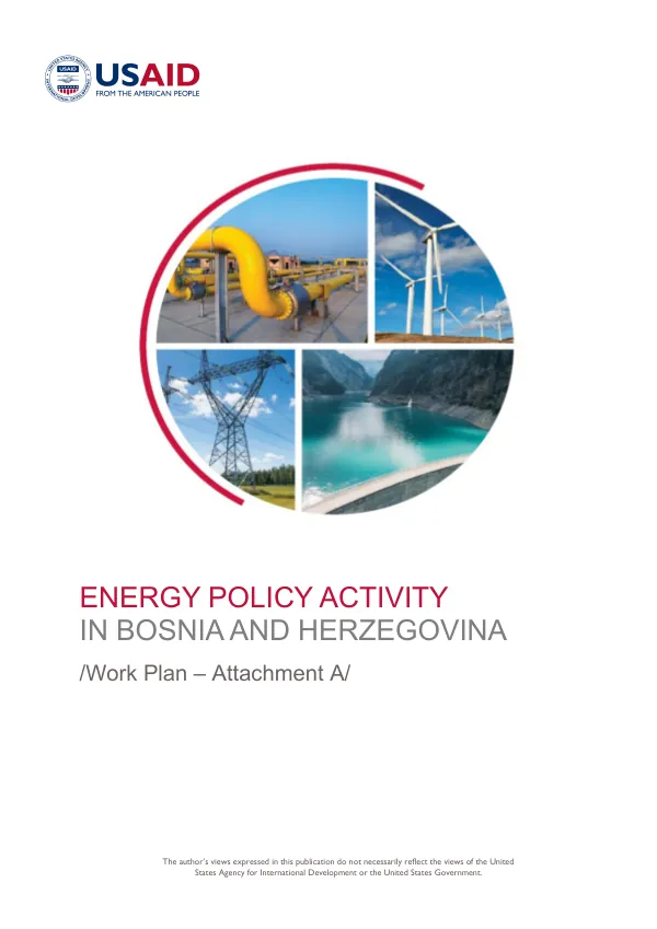Energy Policy Activity (EPA) Work Plan in Bosnia and Herzegovina