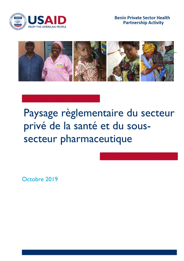 Paysage règlementaire du secteur privé de la santé et du sous-secteur pharmaceutique au Bénin