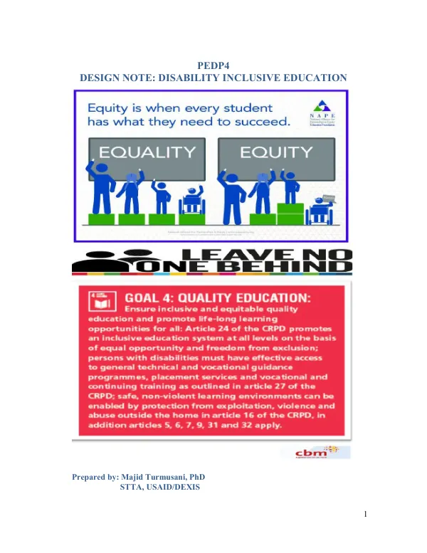 Design Note: Disability Inclusive Education