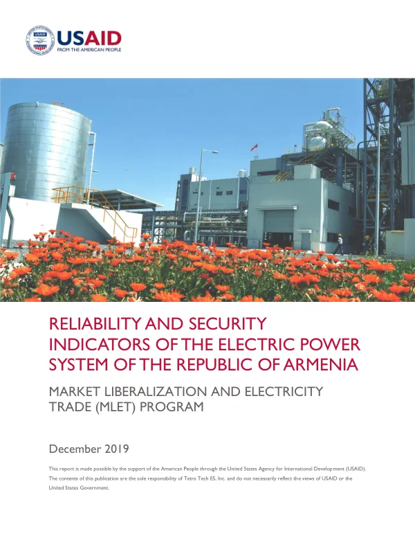 Reliability and Security Indicators of the Electric Power System of the Republic of Armenia