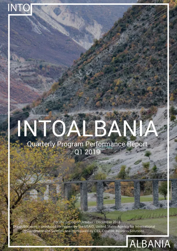 Quarterly Program Performance Report Q1 2019