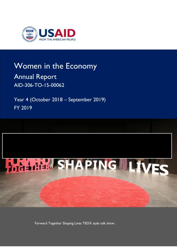 Women in the Economy Annual Report FY4 (October 2018 – September 2019)