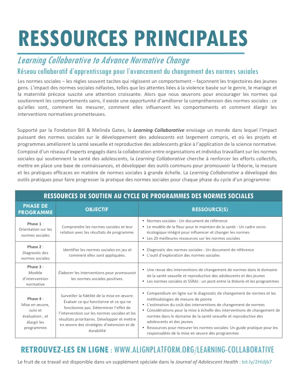 RESSOURCES PRINCIPALES