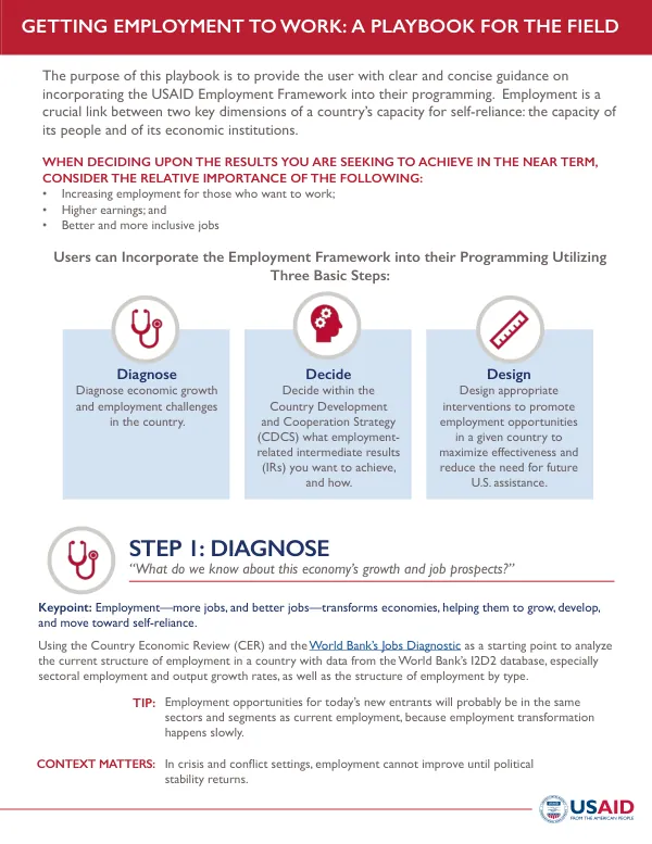 Getting Employment to Work: A Playbook for the Field