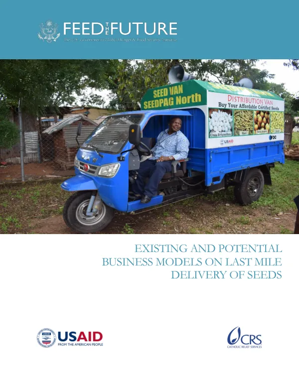 Existing and Potential Business Models on Last Mile Delivery of Seeds
